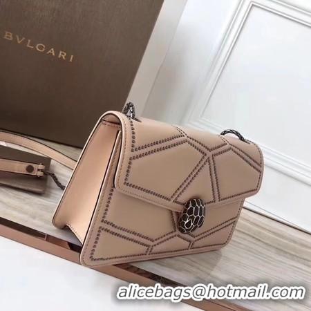 Duplicate BVLGARI Quilted Stardust Original Calfskin Leather 3786 Camel