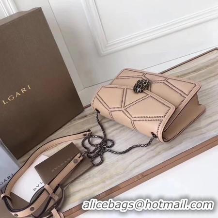 Duplicate BVLGARI Quilted Stardust Original Calfskin Leather 3786 Camel