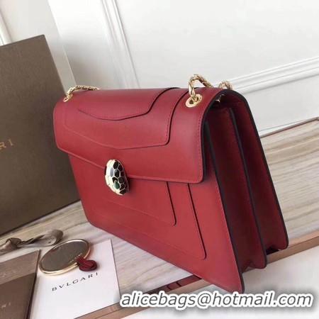 Discount BVLGARI Serpenti Forever Original Calfskin Leather Shoulder Bag 3780 Maroon