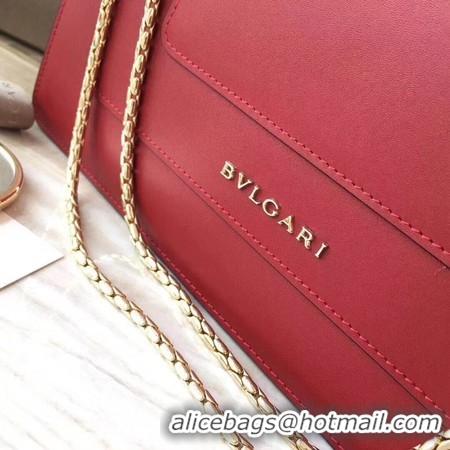 Discount BVLGARI Serpenti Forever Original Calfskin Leather Shoulder Bag 3780 Maroon