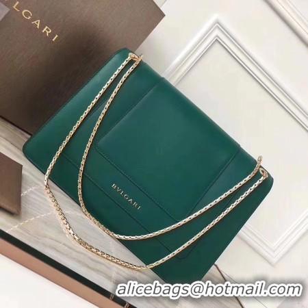 Best Product BVLGARI Serpenti Forever Original Calfskin Leather Shoulder Bag 3780 Green