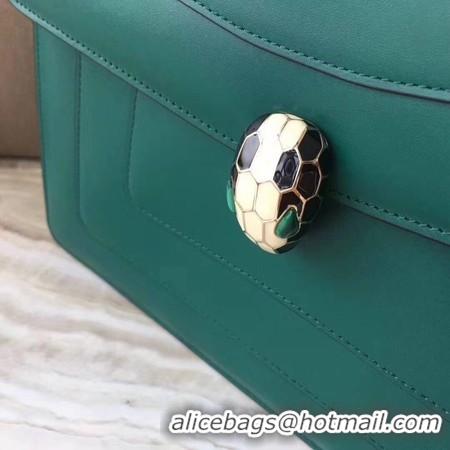 Best Product BVLGARI Serpenti Forever Original Calfskin Leather Shoulder Bag 3780 Green