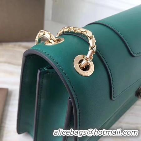 Best Product BVLGARI Serpenti Forever Original Calfskin Leather Shoulder Bag 3780 Green