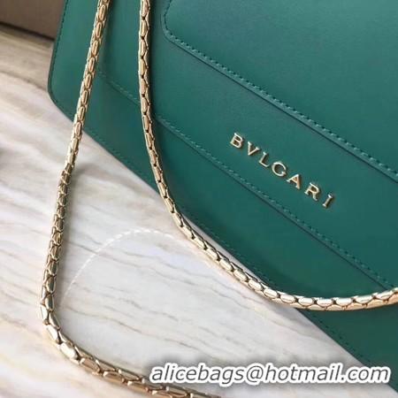 Best Product BVLGARI Serpenti Forever Original Calfskin Leather Shoulder Bag 3780 Green