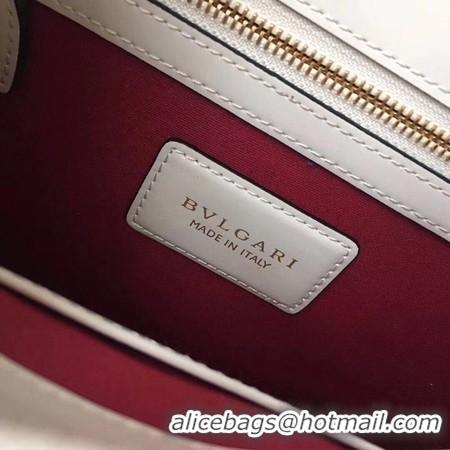 Classic Product BVLGARI Serpenti Forever Original Calfskin Leather Shoulder Bag 3780 Offwhite