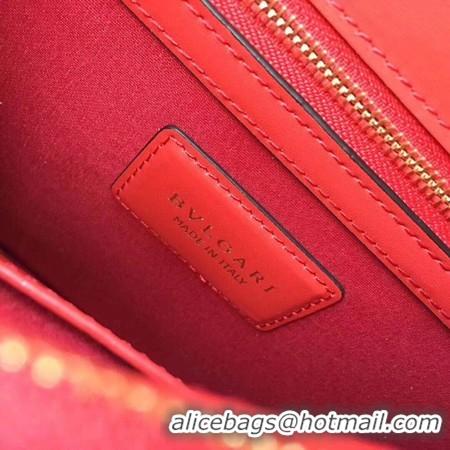 Well Crafted BVLGARI Serpenti Forever Original Calfskin Leather Shoulder Bag 3780 Red