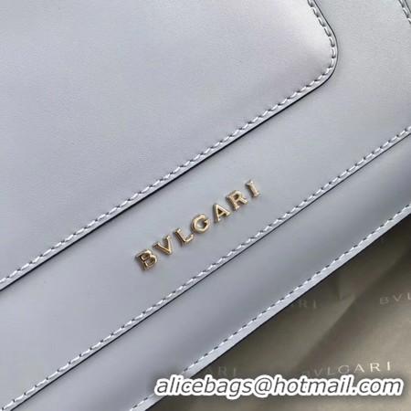 Good Looking Bvlgari Original Calfskin Leather serpenti forever Shoulder Bag 97522 Light blue