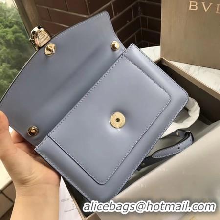 Good Looking Bvlgari Original Calfskin Leather serpenti forever Shoulder Bag 97522 Light blue