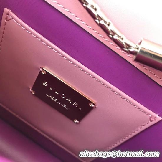 Cheap Design BVLGARI Serpenti Forever leather flap bag Serpenti neon 2206 pink