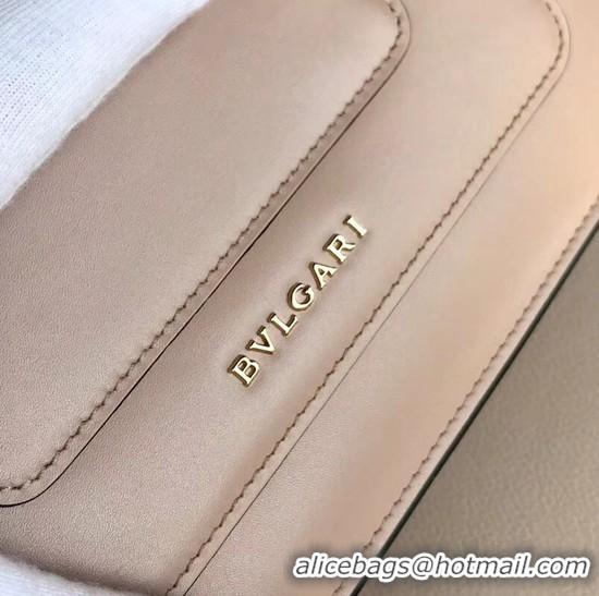 Duplicate Bvlgari Original Calfskin Leather serpenti forever Shoulder Bag 97522 light pink