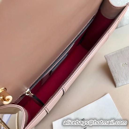 Duplicate BVLGARI Serpenti Forever leather shoulder bag 3749 light pink