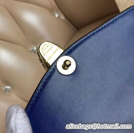 Design Cheap BVLGARI Serpenti Forever Flap Cover leather bag 00962 blue