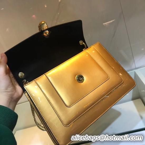 Discount BVLGARI metallic-leather shoulder bag 15004 gold