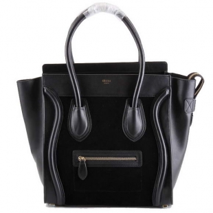 Celine Luggage Bags Jumbo in Suede Black