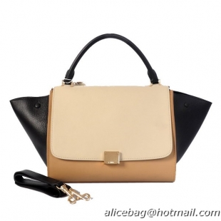 Celine Trapeze Bag Original Calfskin Leather C008B Beige&Apricot&Black