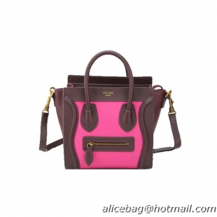 Celine Luggage Nano Bag Original Leather CL88029 Rose&Burgundy