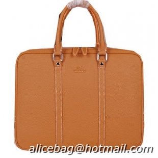 Hermes Briefcase Original Calf Leather HM086 Wheat