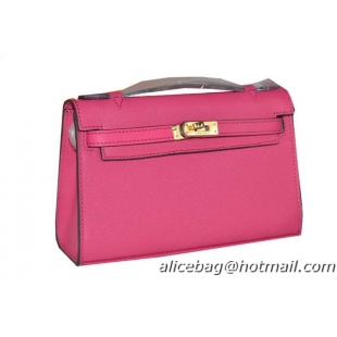 Hermes MINI Kelly 22cm Tote Bag Calfskin Leather Rose