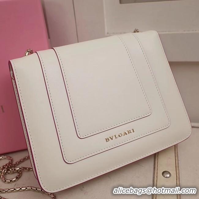 Promotional BVLGARI Serpenti Forever Flap Cover leather bag 28697 white