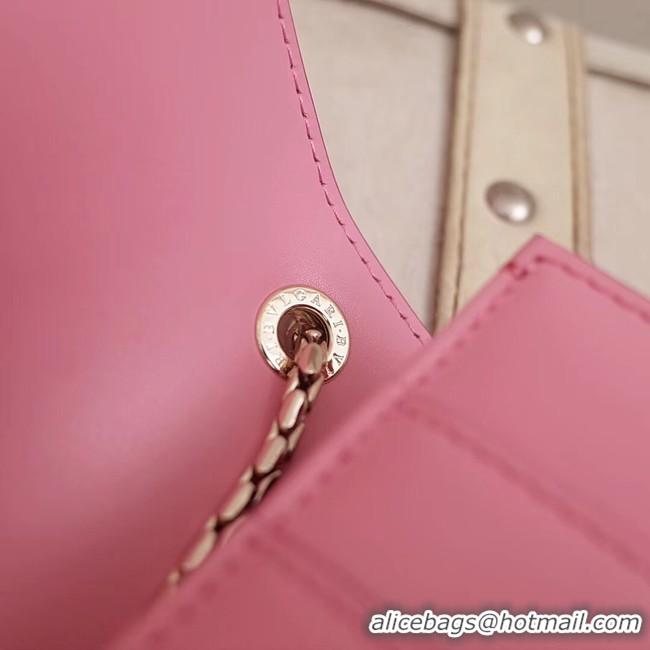 Best Product BVLGARI Serpenti Forever Flap Cover leather bag 34559 pink