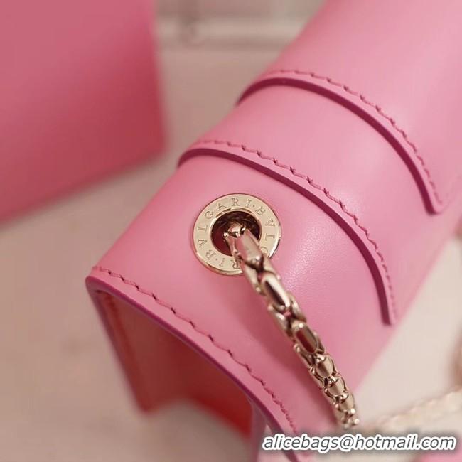 Best Product BVLGARI Serpenti Forever Flap Cover leather bag 34559 pink