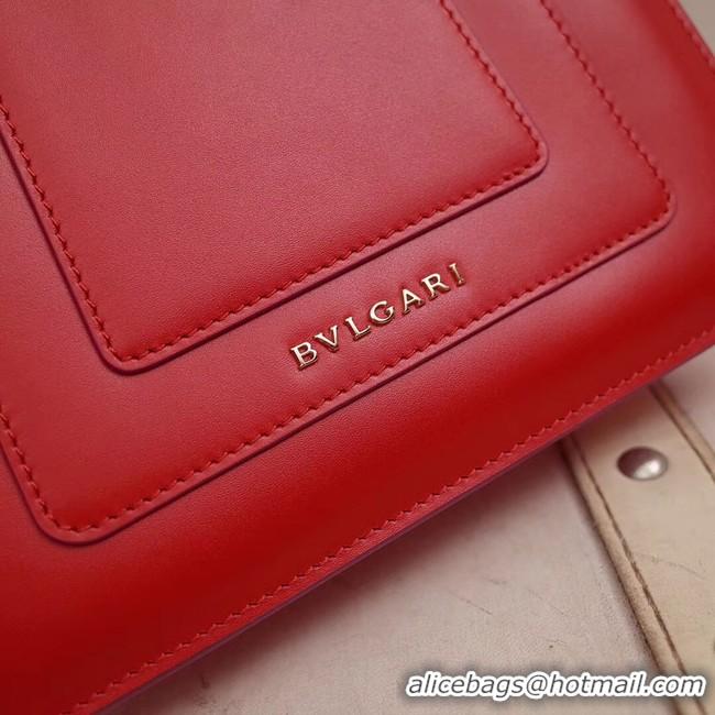 Top Grade BVLGARI Serpenti Forever Flap Cover leather bag 34559 red