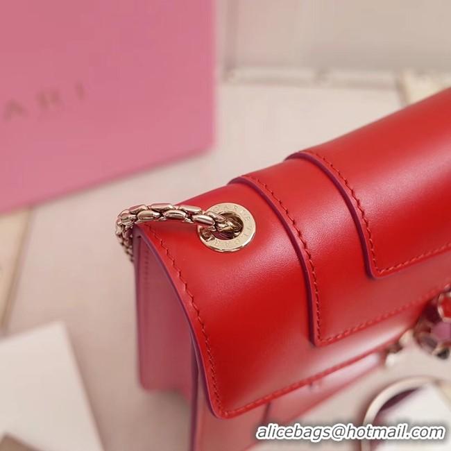 Top Grade BVLGARI Serpenti Forever Flap Cover leather bag 34559 red