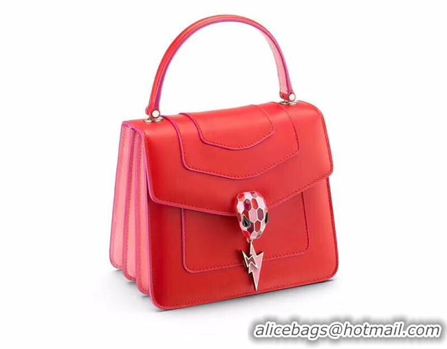 Good Product BVLGARI Serpenti Forever leather flap bag 286999 red