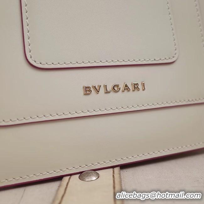 Sumptuous BVLGARI Serpenti Forever leather flap bag 286999 white