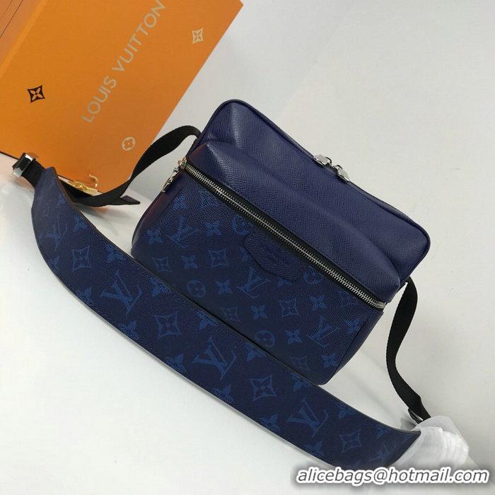 Classic Louis Vuitton Monogram Canvas Messenger PM Blue M43843