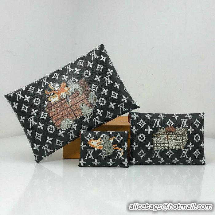 Famous Louis Vuitton Pochette Kirigami M63885 Black