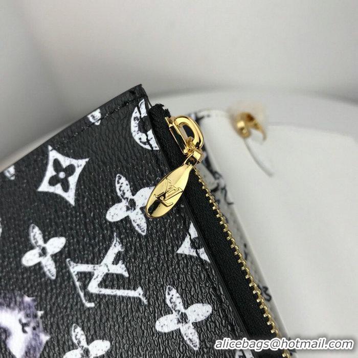 aaaaa Louis Vuitton Monogram Canvas Twist Chain Wallet M63888 Black