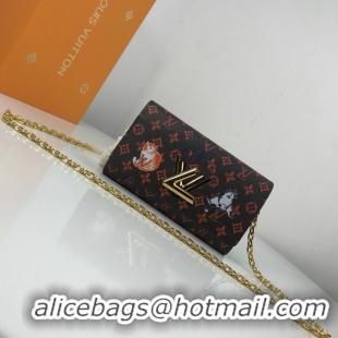 Shop Cheap Louis Vuitton Monogram Canvas Twist Chain Wallet M63888 Red