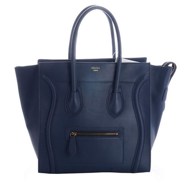 Celine Luggage Medium 1163984LBN in Original Leather Blue