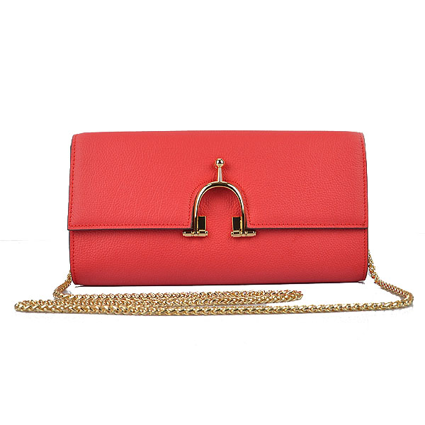 Hermes 2012 Smooth Calf Leather Shoulder Bag Red