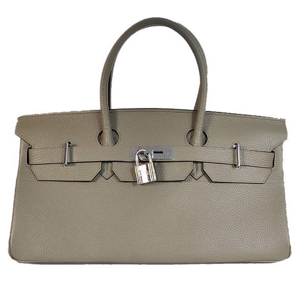 Hermes Birkin 42cm JPG Birkin Togo Leather Grey Bag Silver Hardware