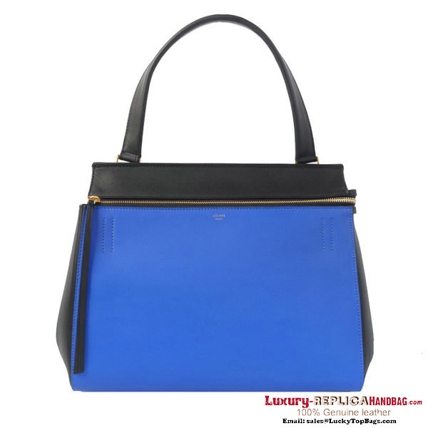 Celine EDGE Bag in Original Leather 17260 3305 Black&Blue