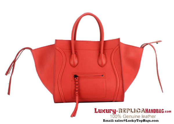 Celine 16995 Luggage Phantom Shopper Bags Original Leather Red