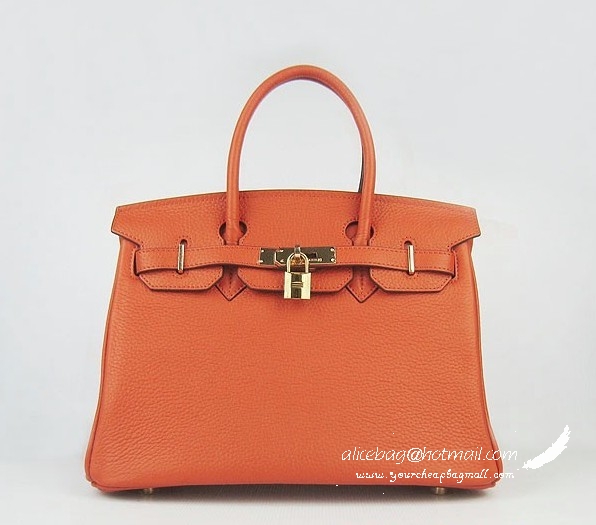 Hermes Birkin 30cmTogo Bag Light Orange 6088