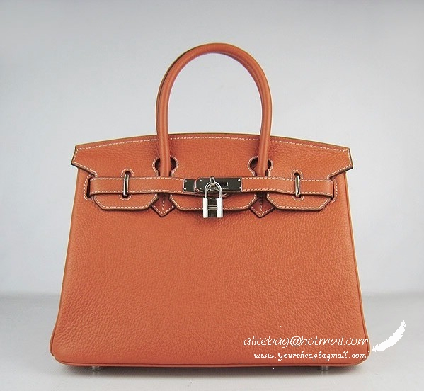 Hermes Birkin 30cm Togo Bag Light Orange 6088