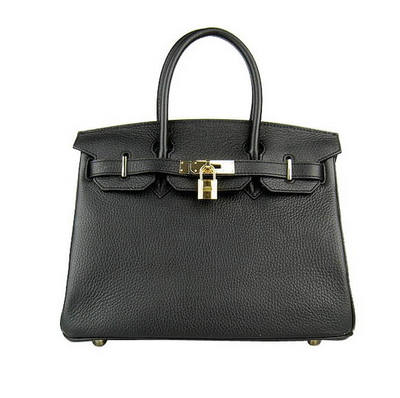 Hermes Birkin 30cm Togo Leather Bag Black 6088