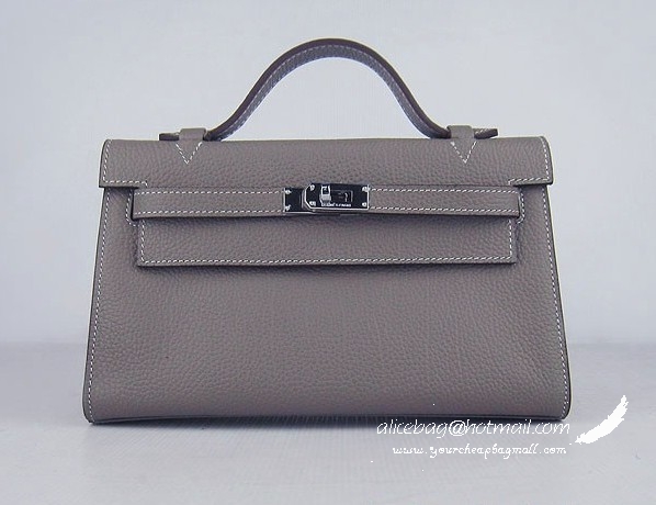 Hermes H008 cattle neck stripe grey bags