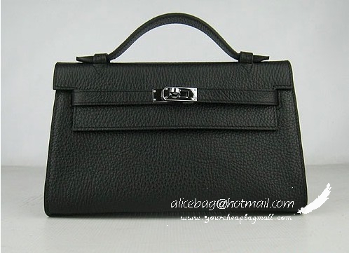 Hermes Kelly 22cm H008 black bags