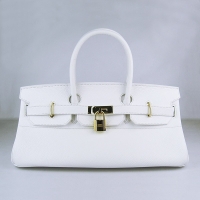 Hermes Birkin 42cm Togo Leather Bag 6109 White gold padlock