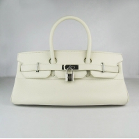 Hermes Birkin 42cm Togo Leather Bag Beige 6109 silver padlock