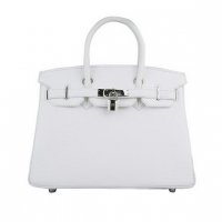 Hermes Birkin 30cm Togo Leather Bag White 6088