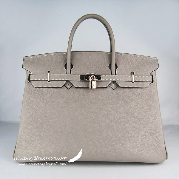 Hot Sale Hermes Birkin 40CM Togo Leather 6099 Dark Grey Gold Hardware