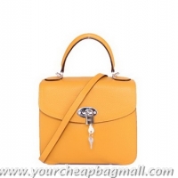 2013 Free Shippings Hermes Classic Mini Flap Bag H0148 Yellow