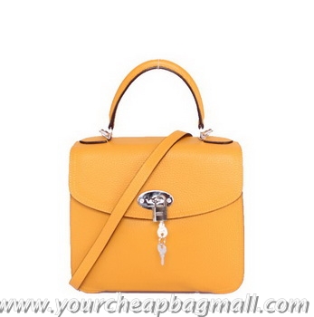 2013 Free Shippings Hermes Classic Mini Flap Bag H0148 Yellow