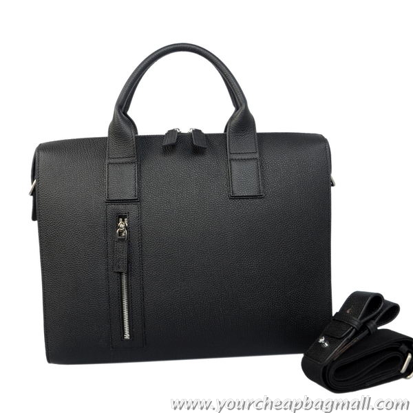 Best Price Hermes Mens Briefcase Calf Leather H1705 Black